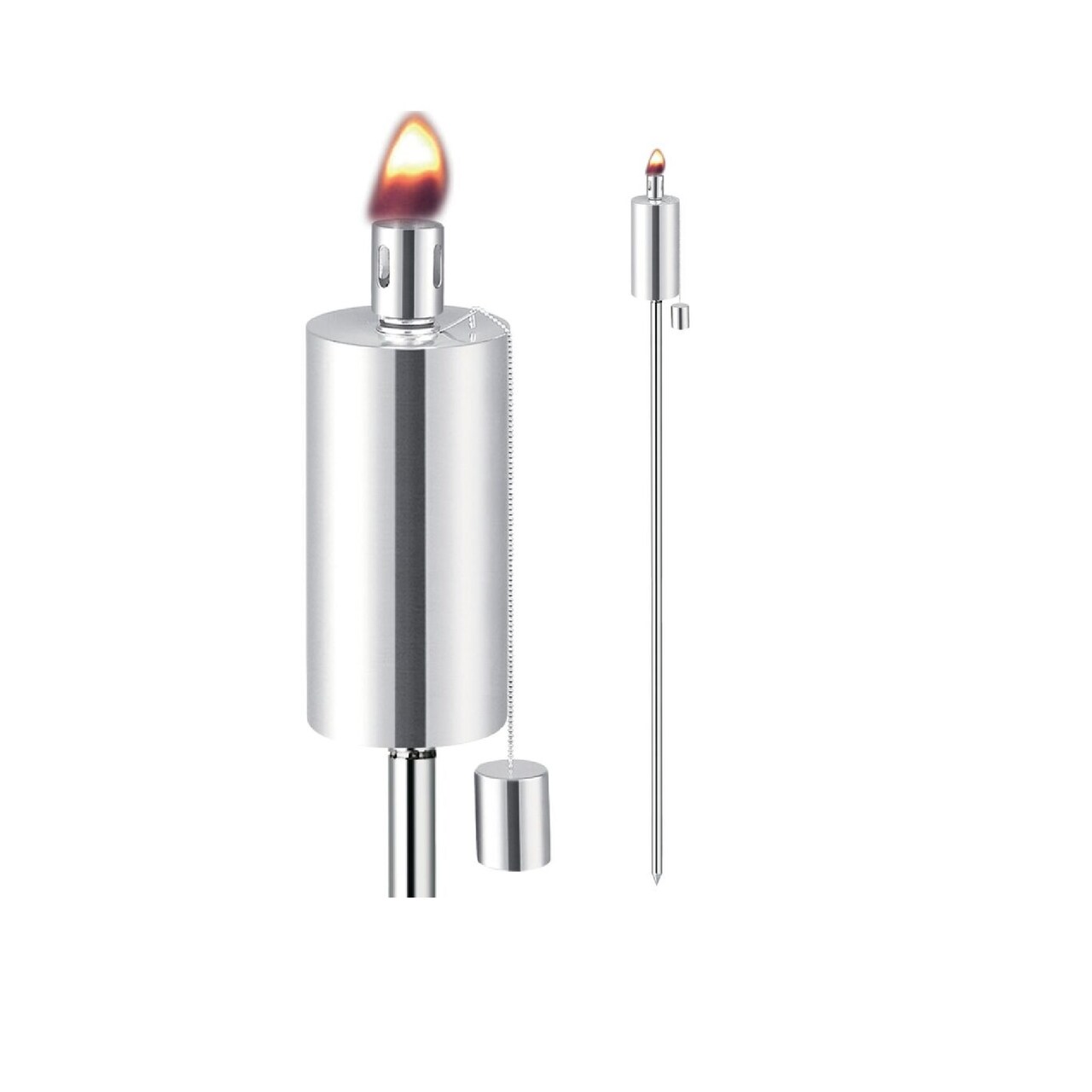 Luxury Fireplace Group Anywhere Garden Torch Outdoor Garden Torch - Cylinder Shape (2 pk) 65" Tall